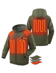 Zipper up Heated Hoodie for Unisex 7.4V, U2138 Zipper up Heated Hoodie for Unisex 7.4V, U2138