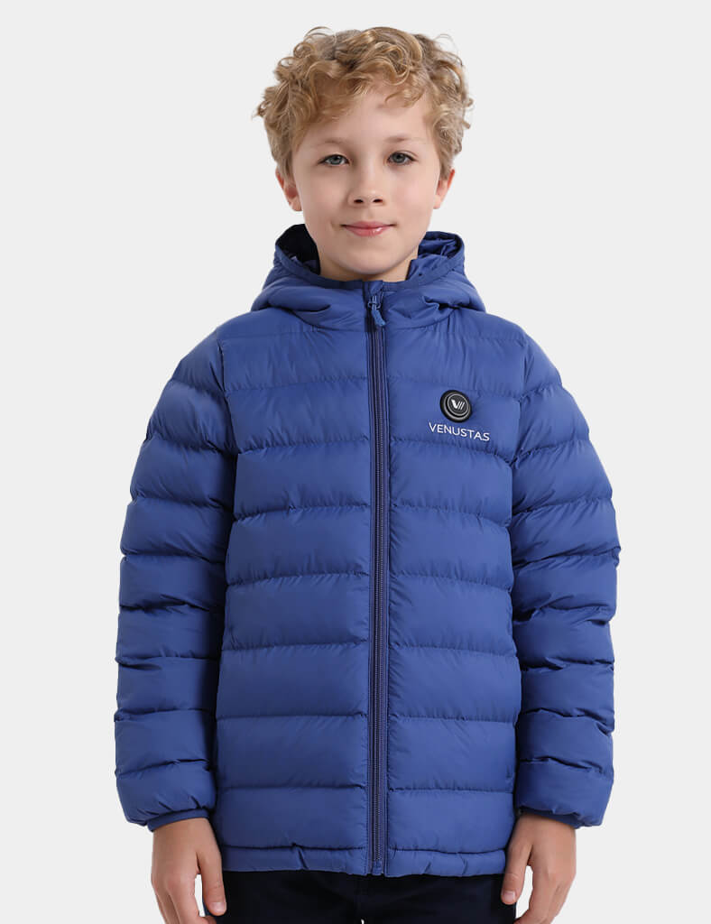 Boy's Heated Fellex Hooded Jacket - Blue Boy's Heated Fellex Hooded Jacket - Blue