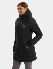 Heated Long Down Jacket 7.4V For Women, W62 Heated Long Down Jacket 7.4V For Women, W62
