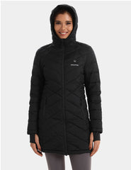 Heated Long Down Jacket 7.4V For Women, W62 Heated Long Down Jacket 7.4V For Women, W62
