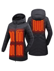 Heated Long Down Jacket 7.4V For Women Heated Long Down Jacket 7.4V For Women