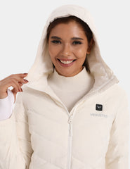 Heated Long Down Jacket 7.4V For Women, W62 Heated Long Down Jacket 7.4V For Women, W62