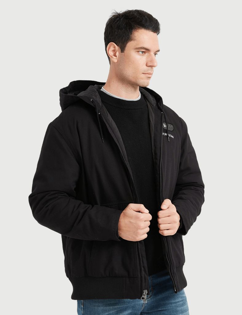 Men’s Heated Canvas Jacket 12V with Dual Control Button Men’s Heated Canvas Jacket 12V with Dual Control Button