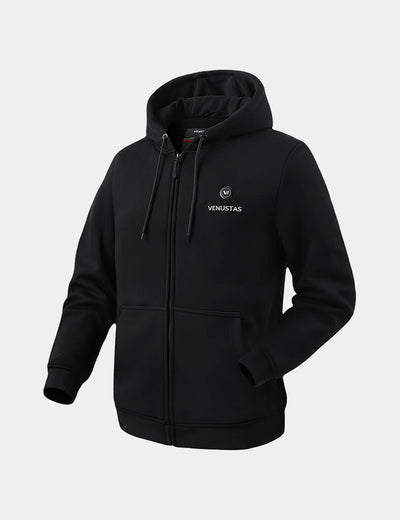 Zipper up Heated Hoodie for Unisex 7.4V, U2138 - Black