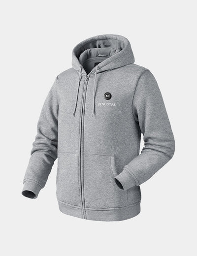 Zipper up Heated Hoodie for Unisex 7.4V, U2138 - Grey