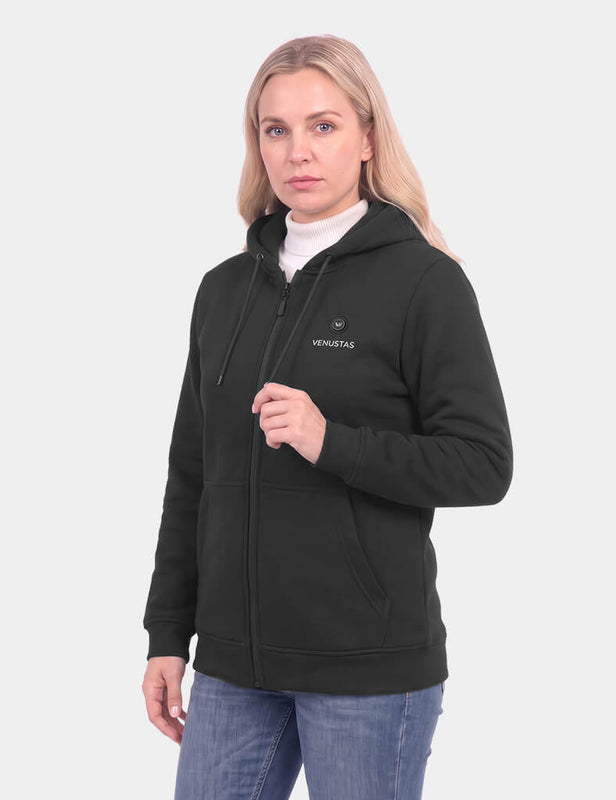 Unisex Zipper up Heated Hoodie & Heated Socks & Heated Gloves, U2138 & S10 & G02