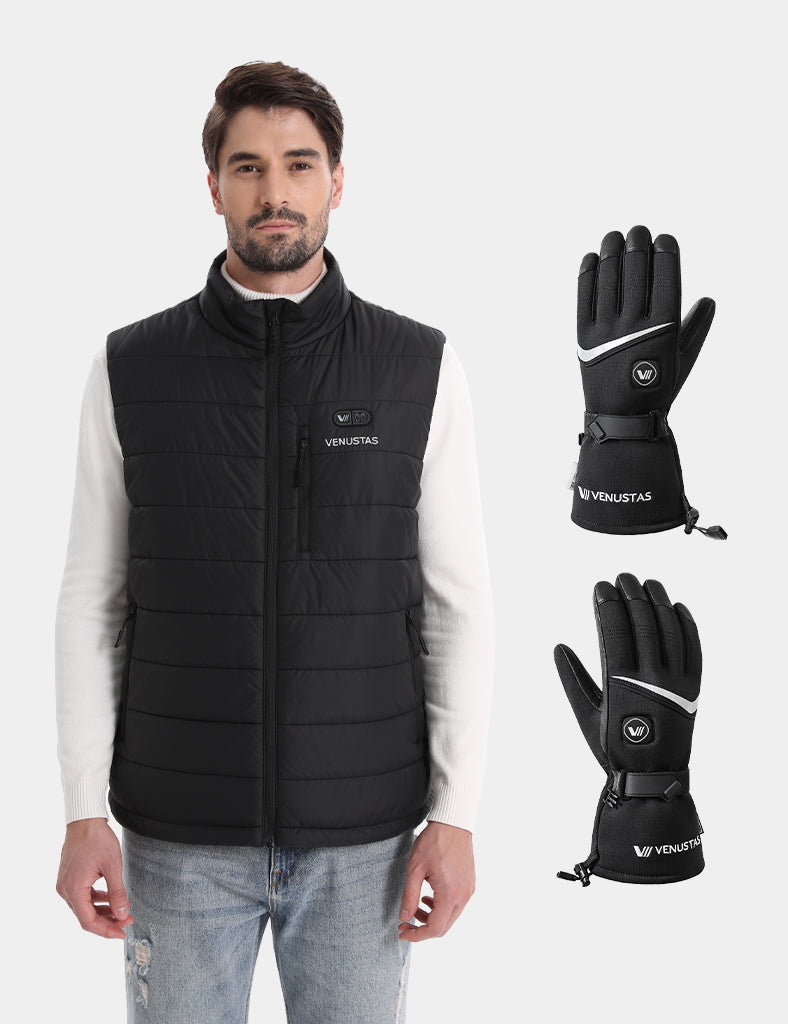 Men's Heated Dual Control FELLEX® Vest 12V & Heated Gloves, EM27 & G02