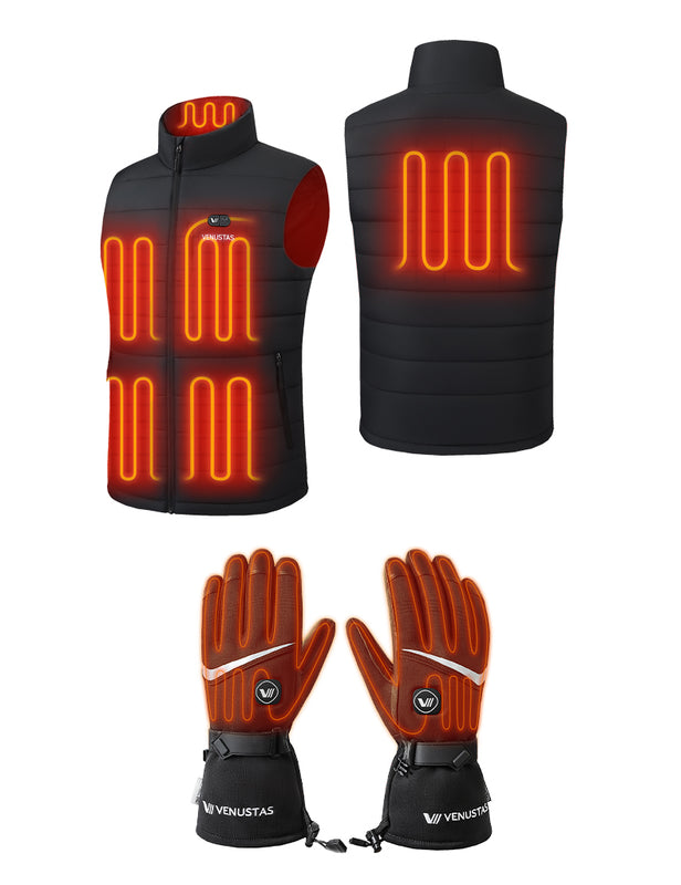 Men's Heated Dual Control FELLEX® Vest 12V & Heated Gloves, EM27 & G02