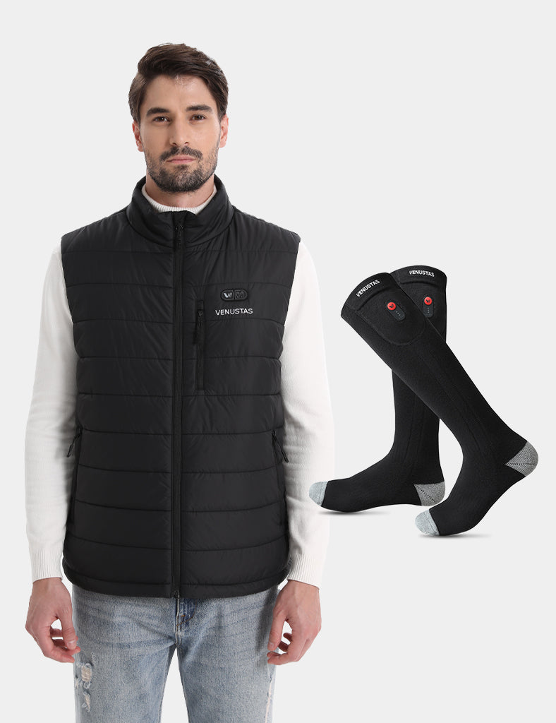 Men's Heated Dual Control FELLEX® Vest 12V & Heated Socks, EM27 & S10