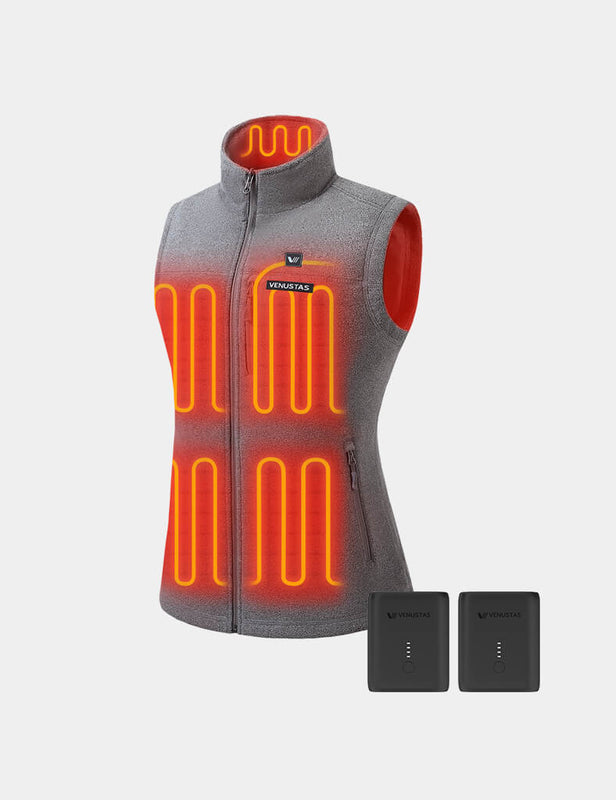 Women’s Heated Recycled Fleece Vest 7.4V, EW22 & Extra Battery