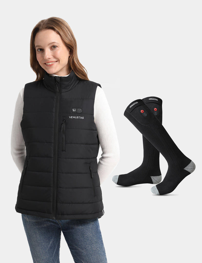 Women's Dual-Control Heated Classic Vest 12V & Heated Socks, EW28 & S10
