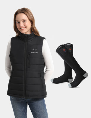 Women's Dual-Control Heated Classic Vest 12V & Heated Socks, EW28 & S10