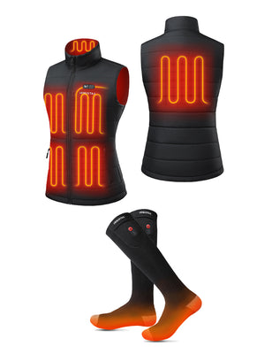 Women's Dual-Control Heated Classic Vest 12V & Heated Socks, EW28 & S10