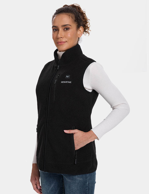 Women's Colorblock Heated Recycled Sherpa Vest 7.4V, EW34 [Final Sale]