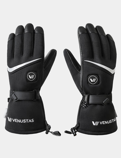 Unisex Waterproof Heated Gloves 7.4V, G02 - Black