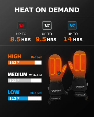 Waterproof Heated Mittens for Unisex 7.4V, G03