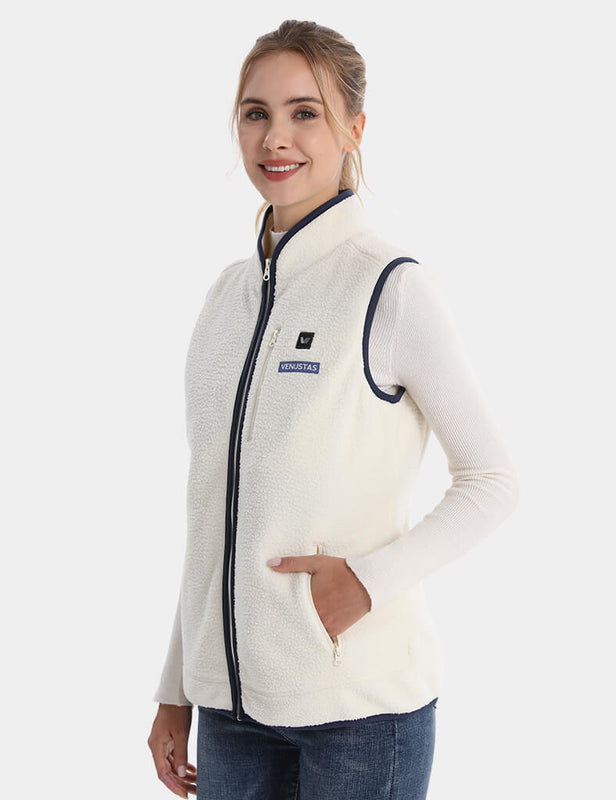 Women's Colorblock Heated Recycled Sherpa Vest 7.4V, EW34 [Final Sale]