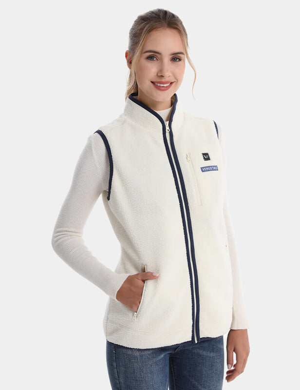 Women's Colorblock Heated Recycled Sherpa Vest 7.4V, EW34 [Final Sale]