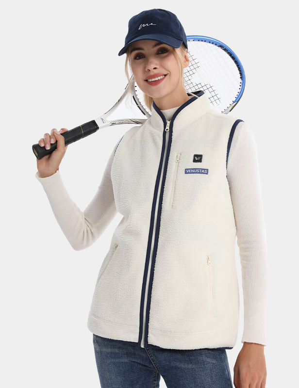 Women's Colorblock Heated Recycled Sherpa Vest 7.4V, EW34 [Final Sale]