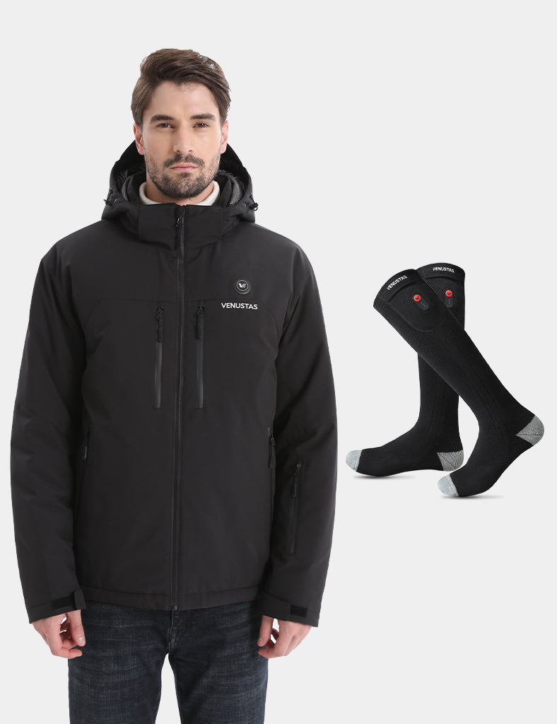 Men's Waterproof Heated Lightweight FELLEX® Jacket 12V & Heated Socks, M19 & S10