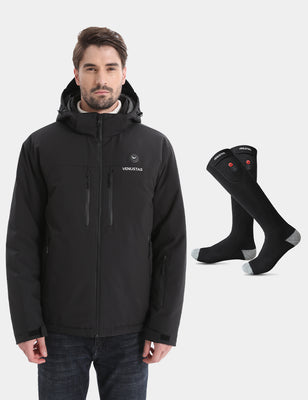 Men's Waterproof Heated Lightweight FELLEX® Jacket 12V & Heated Socks, M19 & S10