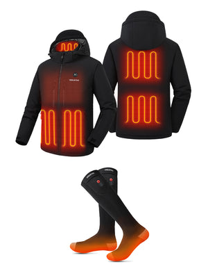Men's Waterproof Heated Lightweight FELLEX® Jacket 12V & Heated Socks, M19 & S10 hover