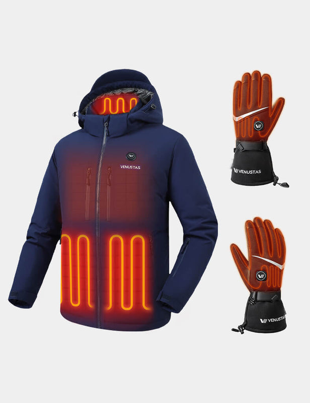 Men's Waterproof Heated Jacket 12V & Heated Gloves, M19 & G02