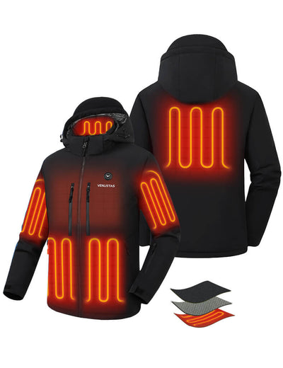 Men's Waterproof Heated Lightweight FELLEX® Jacket 12V, M19 - Black