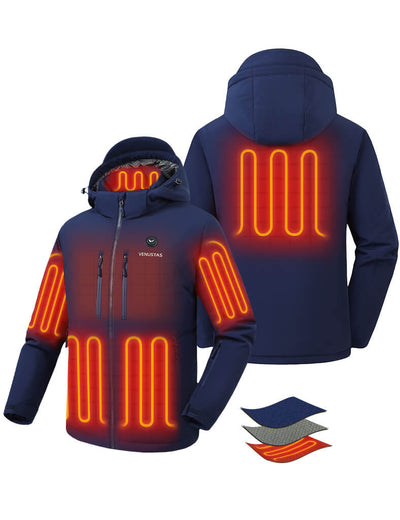 Men's Waterproof Heated Lightweight FELLEX® Jacket 12V, M19 - Navy
