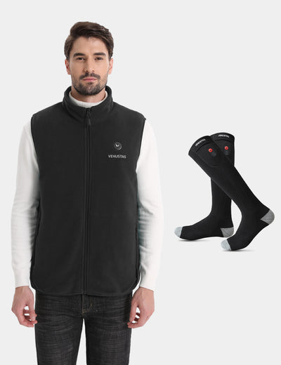 Men's Heated Fleece Vest 7.4V & Heated Socks, M2117 & S10