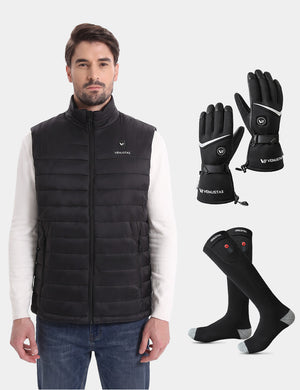 Men's Classic Heated Vest 7.4V & Heated Socks & Heated Gloves, M2118 & S10 & G02 hover