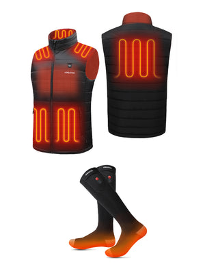 Men's Classic Heated Vest 7.4V & Heated Socks, M2118 & S10 hover