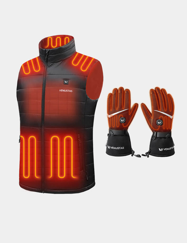 Men's Classic Heated Vest 7.4V & Heated Gloves, M2118 & G02