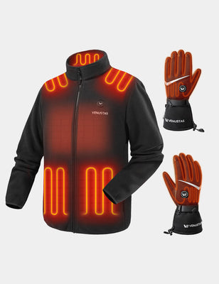 Men's Heated Fleece Jacket 7.4V & Heated Gloves, M2136 & G02