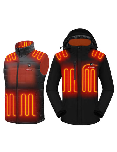 [Bundle] Men's Heated Jacket 7.4V & Men's Heated Vest 7.4V