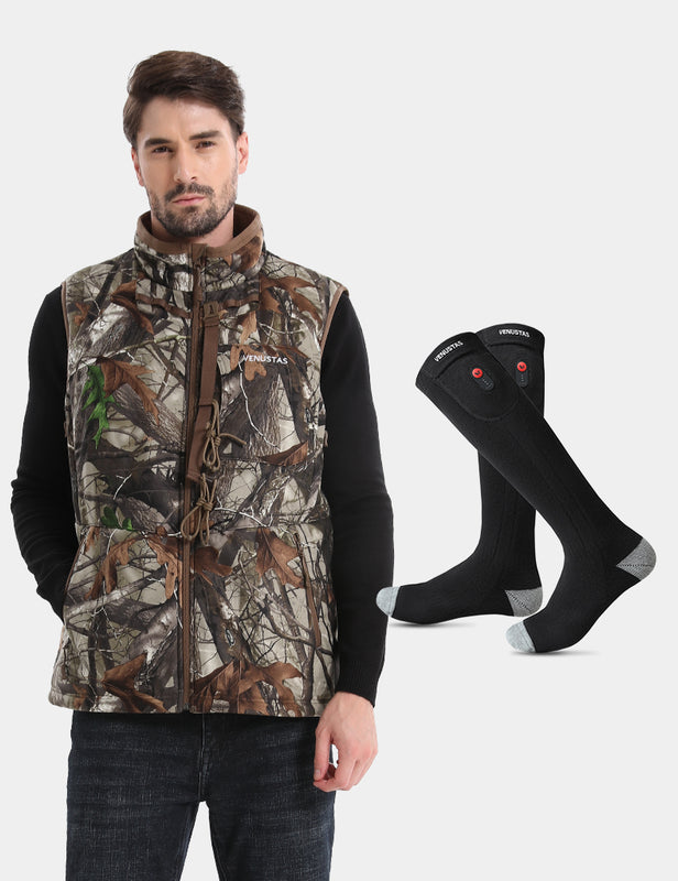 Men's Heated Silent Hunting Vest 7.4V - Next Camo G2™ & Heated Socks, M35 Max & S10