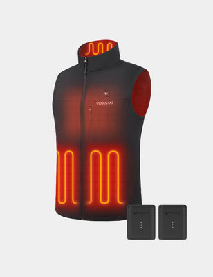 Men's Lightweight Recycled Heated Softshell Vest 7.4V, M41 & Extra Battery