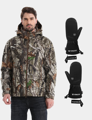 Men's Heated Silent Hunting Jacket 7.4V - Next Camo G2™ & Heated Mittens, M45 Max & G03