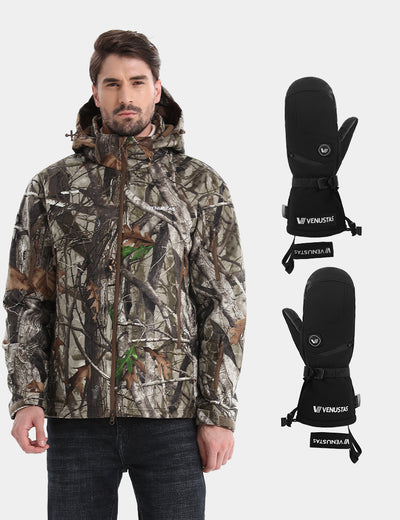 Men's Heated Silent Hunting Jacket 7.4V - Next Camo G2™ & Heated Mittens, M45 Max & G03