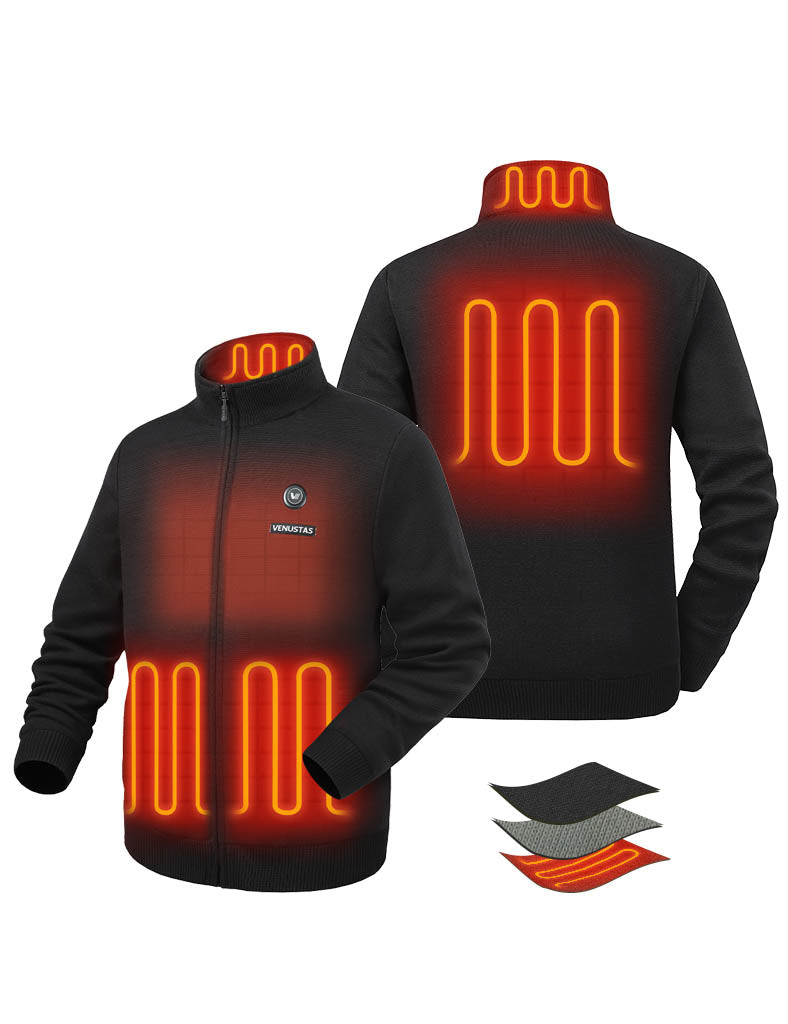Men's Heated Sweater Jacket 7.4V, M93 [Final Sale]