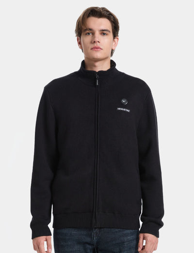 Men's Heated Sweater Jacket 7.4V, M93 [Final Sale] - Black
