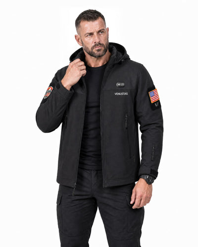 Men's  Dual Control Heated Tactical Jacket 12V - Black