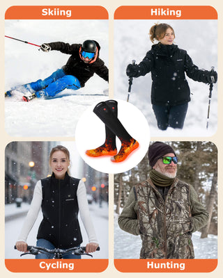 [Upgrade] Unisex Heated Socks 7.4V (with Full Foot Coverage), S10