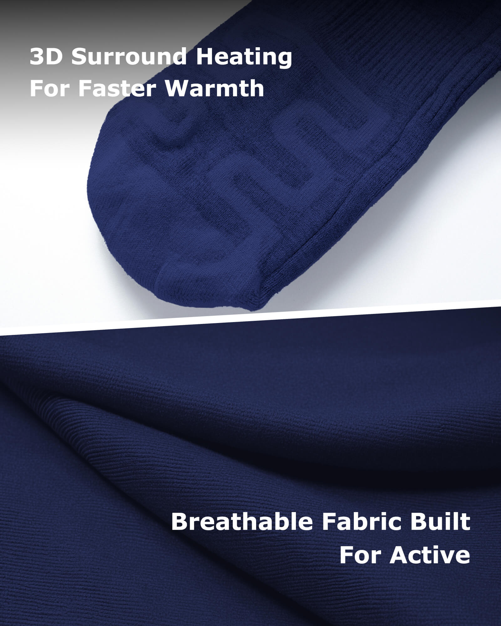 [Upgrade] Unisex Heated Socks 7.4V (with Half-Foot Coverage), S11