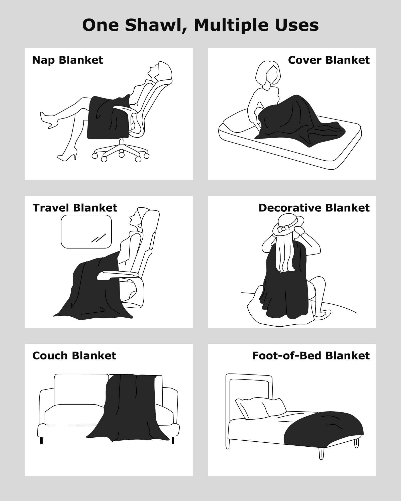 Unisex Heated Shawl 7.4V, SW03