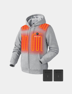 Unisex Zipper Up Heated Hoodie 7.4V, U2138 & Extra Battery