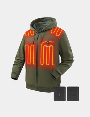 Unisex Zipper Up Heated Hoodie 7.4V, U2138 & Extra Battery