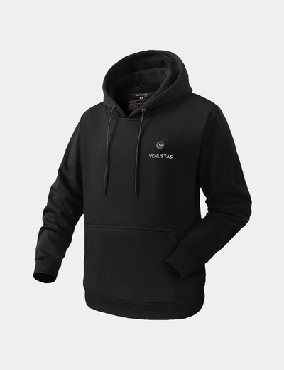 Pullover Heated Hoodie for Unisex with Heating Pockets 7.4V, U2139 - Black