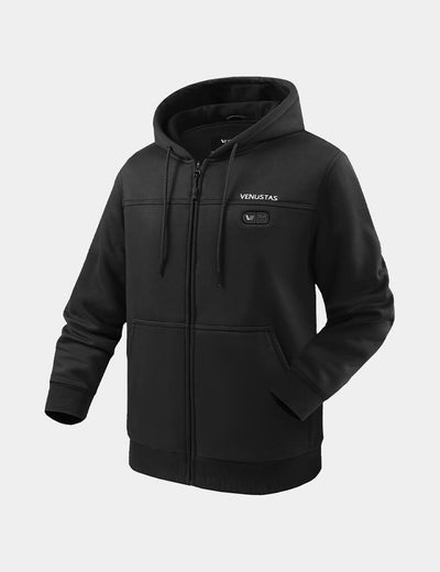 Unisex Dual Control Heated Fleece Hoodie 12V, U41G - Black
