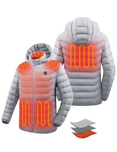 Heated Jacket 7.4V for Unisex, U8999 - Grey